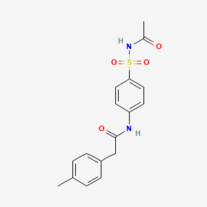 molecular formula C17H18N2O4S B5727571 N-{4-[(乙酰氨基)磺酰基]苯基}-2-(4-甲基苯基)乙酰胺 