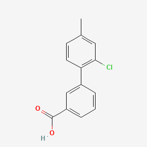 molecular formula C14H11ClO2 B572759 2'-Chloro-4'-methylbiphenyl-3-carboxylic acid CAS No. 1215206-77-1