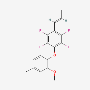 molecular formula C17H14F4O2 B5727612 1,2,4,5-tetrafluoro-3-(2-methoxy-4-methylphenoxy)-6-(1-propen-1-yl)benzene 