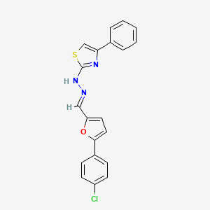 molecular formula C20H14ClN3OS B5727615 5-(4-chlorophenyl)-2-furaldehyde (4-phenyl-1,3-thiazol-2-yl)hydrazone 