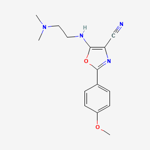 molecular formula C15H18N4O2 B5727623 5-{[2-(dimethylamino)ethyl]amino}-2-(4-methoxyphenyl)-1,3-oxazole-4-carbonitrile 