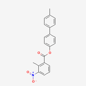 molecular formula C21H17NO4 B5727628 4'-methyl-4-biphenylyl 2-methyl-3-nitrobenzoate 