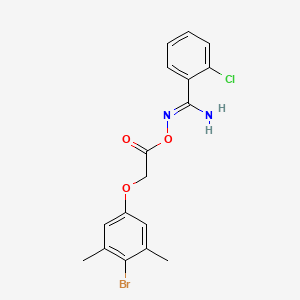 molecular formula C17H16BrClN2O3 B5727635 N'-{[(4-bromo-3,5-dimethylphenoxy)acetyl]oxy}-2-chlorobenzenecarboximidamide 