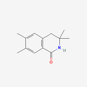 molecular formula C13H17NO B5727653 3,3,6,7-tetramethyl-3,4-dihydro-1(2H)-isoquinolinone 