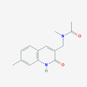 molecular formula C14H16N2O2 B5727671 N-[(2-hydroxy-7-methyl-3-quinolinyl)methyl]-N-methylacetamide 