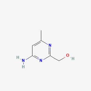 molecular formula C6H9N3O B572768 (4-Amino-6-methylpyrimidin-2-yl)methanol CAS No. 1263216-08-5