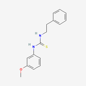 molecular formula C16H18N2OS B5727691 N-(3-methoxyphenyl)-N'-(2-phenylethyl)thiourea 