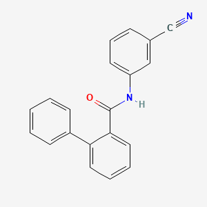molecular formula C20H14N2O B5727704 N-(3-cyanophenyl)-2-biphenylcarboxamide 