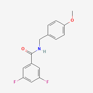 molecular formula C15H13F2NO2 B5727715 3,5-difluoro-N-(4-methoxybenzyl)benzamide 