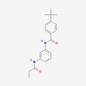 molecular formula C20H24N2O2 B5727732 4-tert-butyl-N-[3-(propionylamino)phenyl]benzamide 