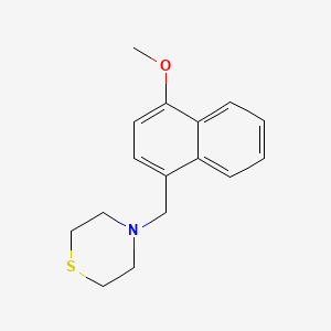 molecular formula C16H19NOS B5727750 4-[(4-methoxy-1-naphthyl)methyl]thiomorpholine 
