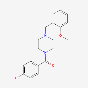 molecular formula C19H21FN2O2 B5727772 1-(4-fluorobenzoyl)-4-(2-methoxybenzyl)piperazine 