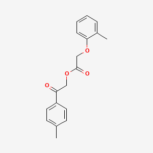 molecular formula C18H18O4 B5727774 2-(4-methylphenyl)-2-oxoethyl (2-methylphenoxy)acetate 