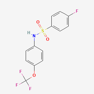 molecular formula C13H9F4NO3S B5727776 4-fluoro-N-[4-(trifluoromethoxy)phenyl]benzenesulfonamide 
