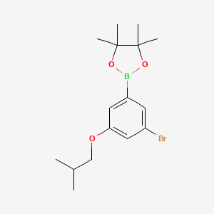 B572778 2-(3-Bromo-5-isobutoxyphenyl)-4,4,5,5-tetramethyl-1,3,2-dioxaborolane CAS No. 1218789-48-0