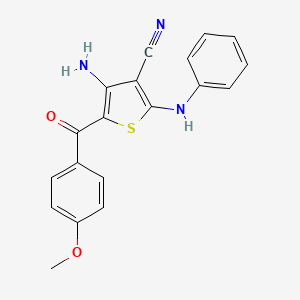molecular formula C19H15N3O2S B5727797 4-amino-2-anilino-5-(4-methoxybenzoyl)thiophene-3-carbonitrile 