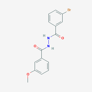 molecular formula C15H13BrN2O3 B5727807 3-bromo-N'-(3-methoxybenzoyl)benzohydrazide 