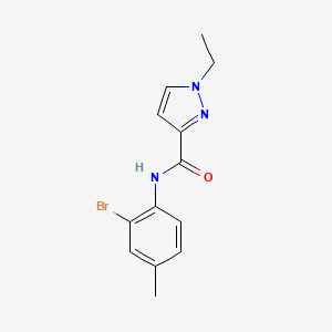 molecular formula C13H14BrN3O B5727814 N-(2-bromo-4-methylphenyl)-1-ethyl-1H-pyrazole-3-carboxamide 
