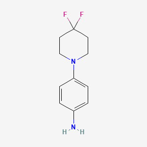 B572783 4-(4,4-Difluoro-1-piperidyl)aniline CAS No. 1266330-18-0