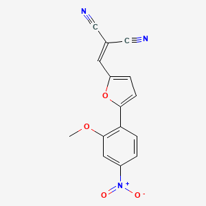 molecular formula C15H9N3O4 B5727885 {[5-(2-methoxy-4-nitrophenyl)-2-furyl]methylene}malononitrile 