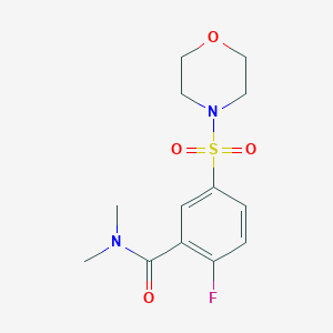 molecular formula C13H17FN2O4S B5727905 2-fluoro-N,N-dimethyl-5-(4-morpholinylsulfonyl)benzamide 