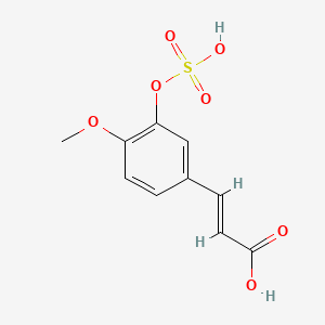 molecular formula C10H10O7S B572791 Isoferulic acid 3-sulfate CAS No. 1258842-19-1