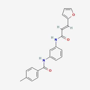 molecular formula C21H18N2O3 B5727912 N-(3-{[3-(2-furyl)acryloyl]amino}phenyl)-4-methylbenzamide 