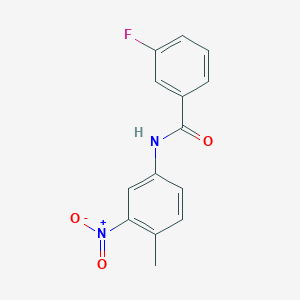 molecular formula C14H11FN2O3 B5727925 3-fluoro-N-(4-methyl-3-nitrophenyl)benzamide 