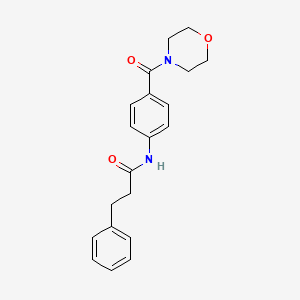 molecular formula C20H22N2O3 B5727939 N-[4-(4-morpholinylcarbonyl)phenyl]-3-phenylpropanamide 