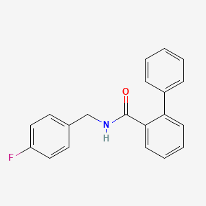 molecular formula C20H16FNO B5727954 N-(4-fluorobenzyl)-2-biphenylcarboxamide 
