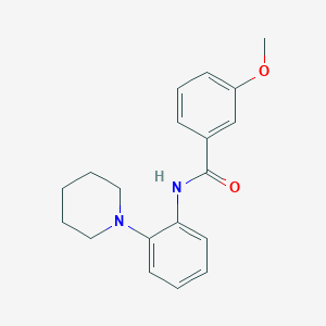 molecular formula C19H22N2O2 B5727968 3-methoxy-N-[2-(1-piperidinyl)phenyl]benzamide 