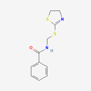 molecular formula C11H12N2OS2 B5727975 N-[(4,5-dihydro-1,3-thiazol-2-ylthio)methyl]benzamide 