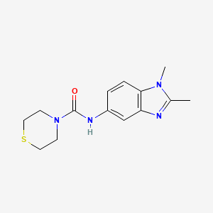 molecular formula C14H18N4OS B5727985 N-(1,2-dimethyl-1H-benzimidazol-5-yl)-4-thiomorpholinecarboxamide 