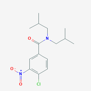 molecular formula C15H21ClN2O3 B5727996 4-chloro-N,N-diisobutyl-3-nitrobenzamide 
