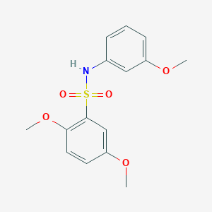 molecular formula C15H17NO5S B5727998 2,5-dimethoxy-N-(3-methoxyphenyl)benzenesulfonamide 