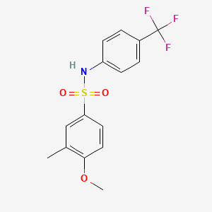 molecular formula C15H14F3NO3S B5728004 4-methoxy-3-methyl-N-[4-(trifluoromethyl)phenyl]benzenesulfonamide 