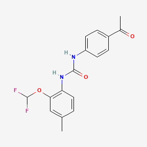 molecular formula C17H16F2N2O3 B5728010 N-(4-acetylphenyl)-N'-[2-(difluoromethoxy)-4-methylphenyl]urea 