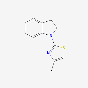 molecular formula C12H12N2S B5728026 1-(4-methyl-1,3-thiazol-2-yl)indoline 