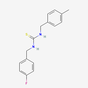 molecular formula C16H17FN2S B5728033 N-(4-fluorobenzyl)-N'-(4-methylbenzyl)thiourea 