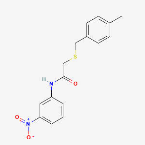 molecular formula C16H16N2O3S B5728049 2-[(4-methylbenzyl)thio]-N-(3-nitrophenyl)acetamide 