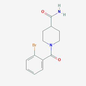 molecular formula C13H15BrN2O2 B5728063 1-(2-bromobenzoyl)-4-piperidinecarboxamide 
