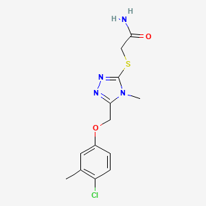 molecular formula C13H15ClN4O2S B5728069 2-({5-[(4-chloro-3-methylphenoxy)methyl]-4-methyl-4H-1,2,4-triazol-3-yl}thio)acetamide 