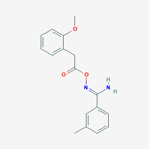 molecular formula C17H18N2O3 B5728078 N'-{[(2-methoxyphenyl)acetyl]oxy}-3-methylbenzenecarboximidamide 