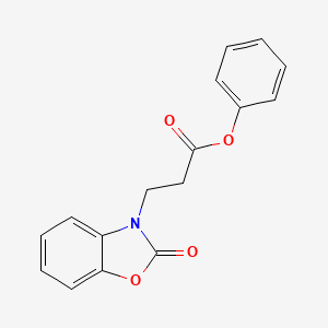 molecular formula C16H13NO4 B5728089 phenyl 3-(2-oxo-1,3-benzoxazol-3(2H)-yl)propanoate 