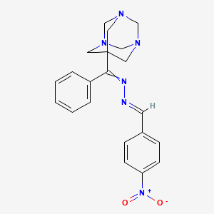 molecular formula C21H22N6O2 B5728092 4-nitrobenzaldehyde [phenyl(1,3,5-triazatricyclo[3.3.1.1~3,7~]dec-7-yl)methylene]hydrazone 