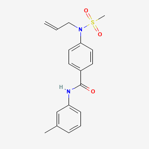 molecular formula C18H20N2O3S B5728124 4-[allyl(methylsulfonyl)amino]-N-(3-methylphenyl)benzamide 
