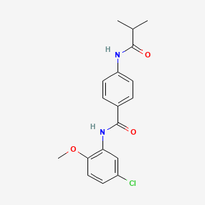 molecular formula C18H19ClN2O3 B5728130 N-(5-chloro-2-methoxyphenyl)-4-(isobutyrylamino)benzamide 