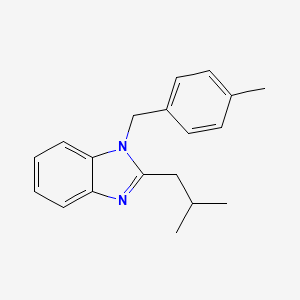 molecular formula C19H22N2 B5728149 2-isobutyl-1-(4-methylbenzyl)-1H-benzimidazole 