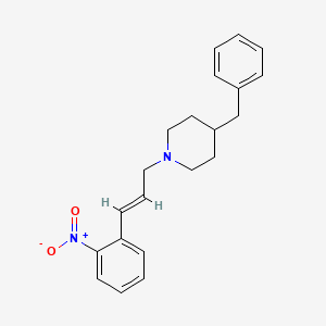 molecular formula C21H24N2O2 B5728160 4-benzyl-1-[3-(2-nitrophenyl)-2-propen-1-yl]piperidine 