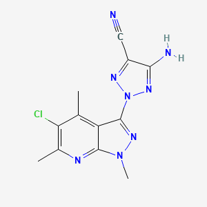 5-amino-2-(5-chloro-1,4,6-trimethyl-1H-pyrazolo[3,4-b]pyridin-3-yl)-2H-1,2,3-triazole-4-carbonitrile